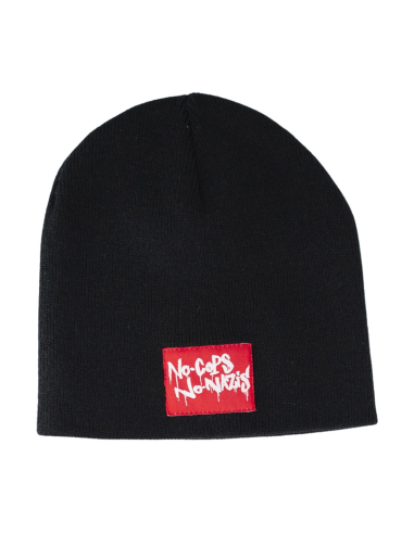 No Cops No Nazis - Beanie - Black/Red Patch