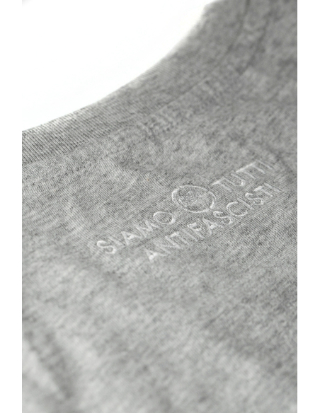 Siamo Tutti Antifascisti - No Borders - T-Shirt - Grey