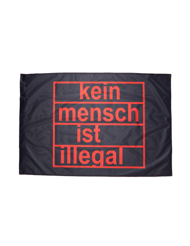 Kein Mensch ist illegal - Flag - Black/Red