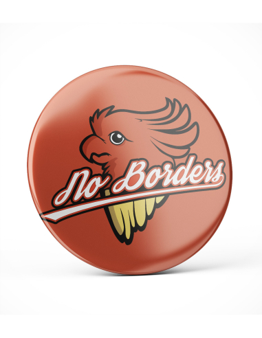 No Borders Kakadu - Button - Red