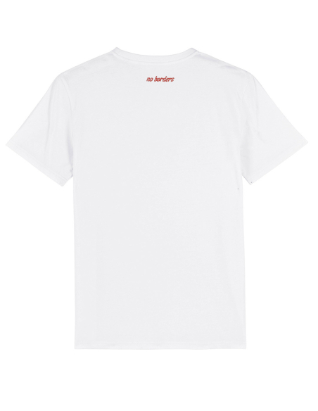 Kein Mensch ist illegal - No Borders - T-Shirt - White/Red