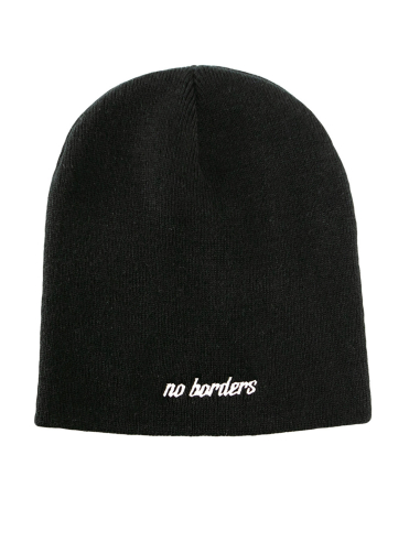 No Borders Logo - Beanie - Black/White