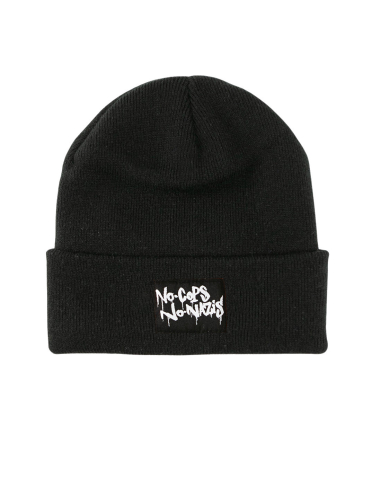 No Cops No Nazis - Winter Hat - Black Patch - Black