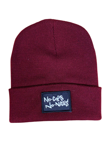 No Cops No Nazis II - Winter Hat - Burgundy