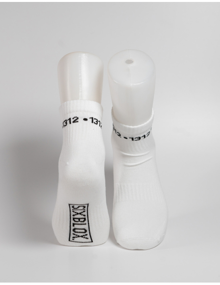 1312 - Sixblox - Quarter Socken - White - Circle