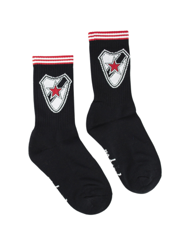 Roter Stern Leipzig - Stripes - Socken - Black/Red