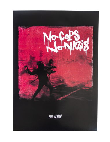 No Cops No Nazis - Poster - Red