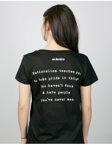 Nationalism Sucks - No Borders - T-Shirt tailliert - Black