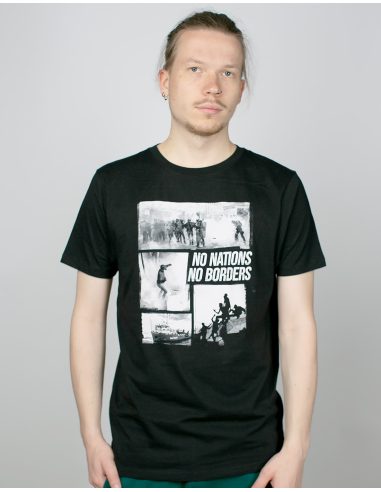 No Nations No Borders - Mob Action - T-Shirt - Black