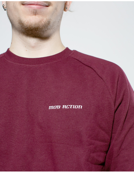 Mob Action Classic - Sweater - Burgundy/White