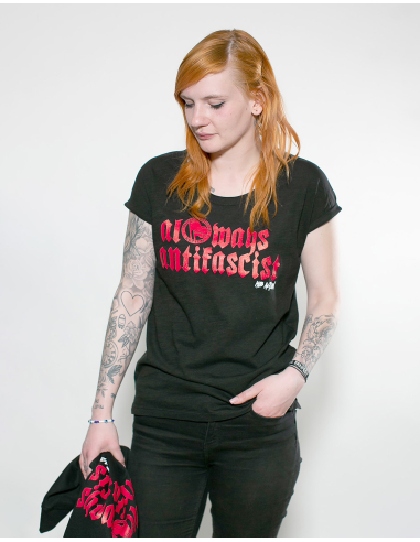 Always Antifascist - Mob Action - T-Shirt fitted - Black