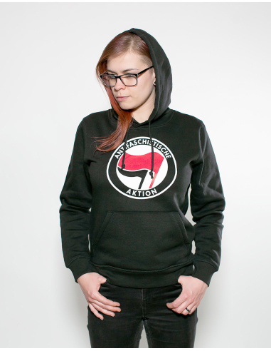 Antifaschistische Aktion - No Borders - Hoodie - Black