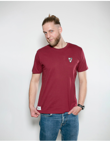 Roter Stern Leipzig - T-Shirt - Logo Stick - Burgundy