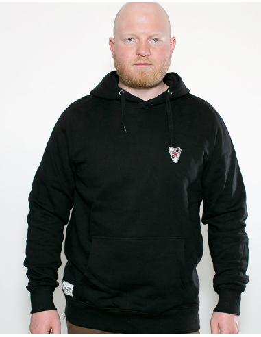 Roter Stern Leipzig - Hoodie - Logo Stick - Black