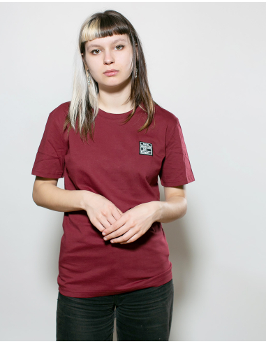 Kein Mensch ist illegal - No Borders - T-Shirt - Burgundy