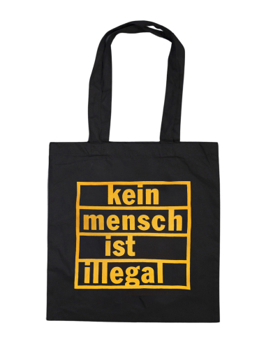 Kein Mensch ist illegal - Tote Bag - Black/Yellow