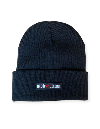 Mob Action Logo - Wintermütze - Red Star - Black