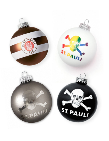 St. Pauli - Weihnachtsbaumkugeln - 4er Set - Mixed