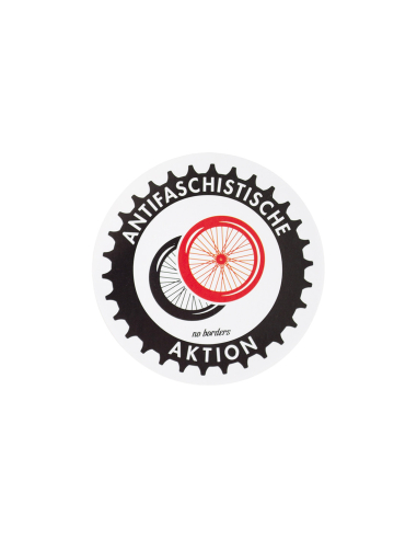 Fahrrad Antifa - Sticker - Rund