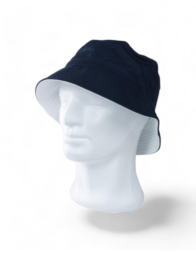 Bucket Hat - Navy Blue/White