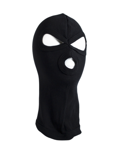 Balaclava - Cotton 3-Hole - Black