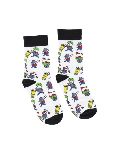 Riot Pigs - Mob Action - Socken - White