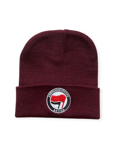 Antifa - Wintermütze - burgundy