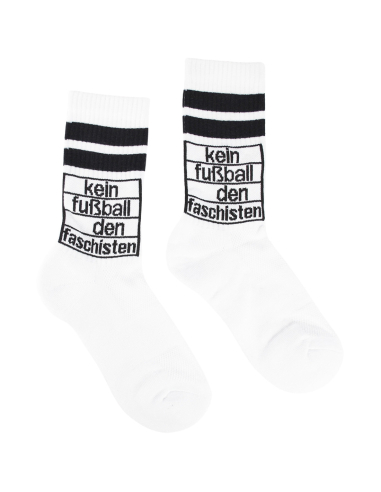 Kein Fußball den Faschisten - No Borders - Socken - White