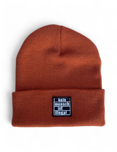 Kein Mensch ist illegal - Winter Hat - Orange Rust