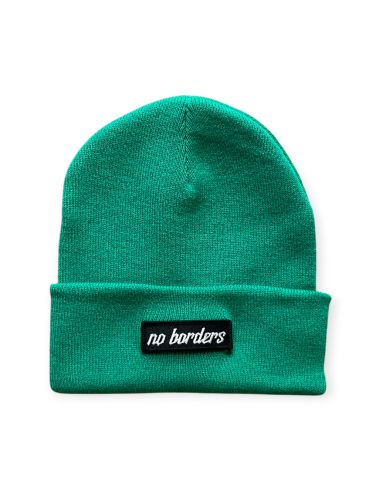 No Borders Logo - Wintermütze - Grün