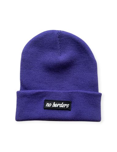 No Borders Logo - Wintermütze - Lila