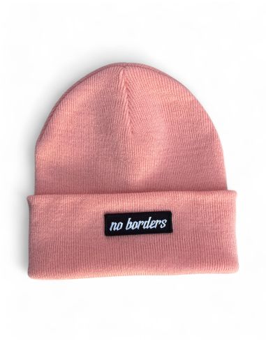 No Borders Logo - Wintermütze - Pink