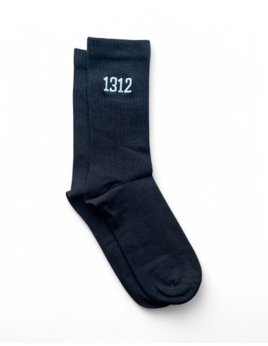 1312 - Socken - Sticklogo - Schwarz