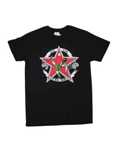 Fire and Flames - T-Shirt - Futbol Rebelde - Black