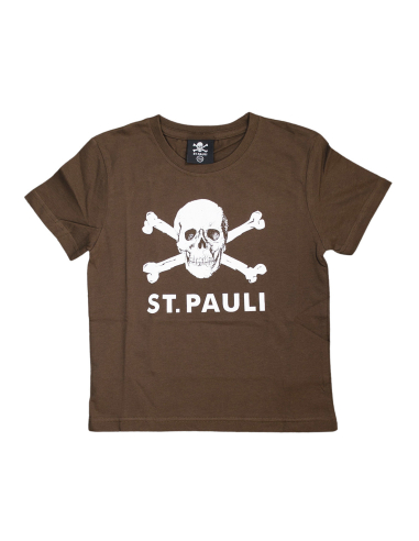 St. Pauli - T-Shirt Kids - Skull - Brown