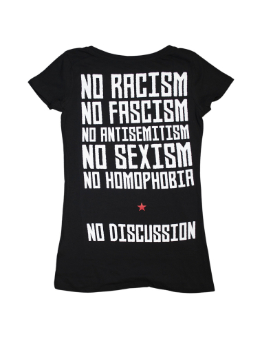 Roter Stern Leipzig - T-Shirt fitted - No Discussion - Black