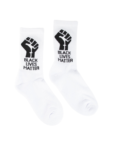 Black Lives Matters - No Borders - Socks - White