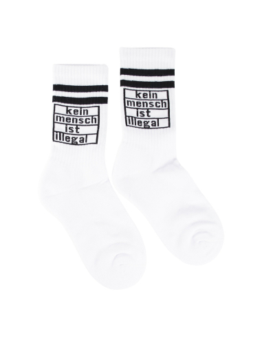 Kein Mensch ist illegal - No Borders - Socken - White