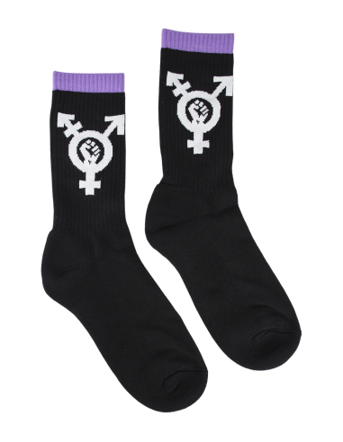 LGBTQ - No Borders - Socken - Black